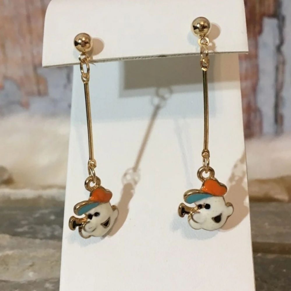 New Popeye the sailor man Dangle Earrings